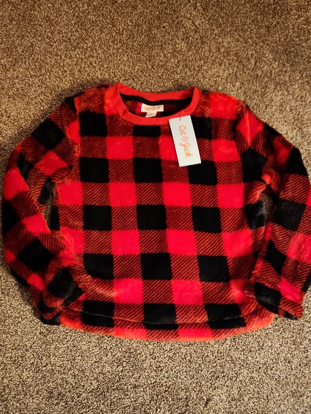 NWT Cat & Jack - Fuzzy Youth Sweater - Size Youth Small (6)